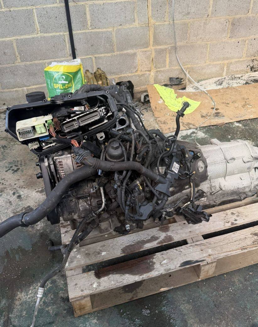 Engine and gearbox removed as one unit ready for replacement in Kent